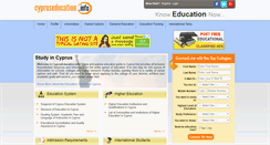 Desktop Screenshot of cypruseducation.info